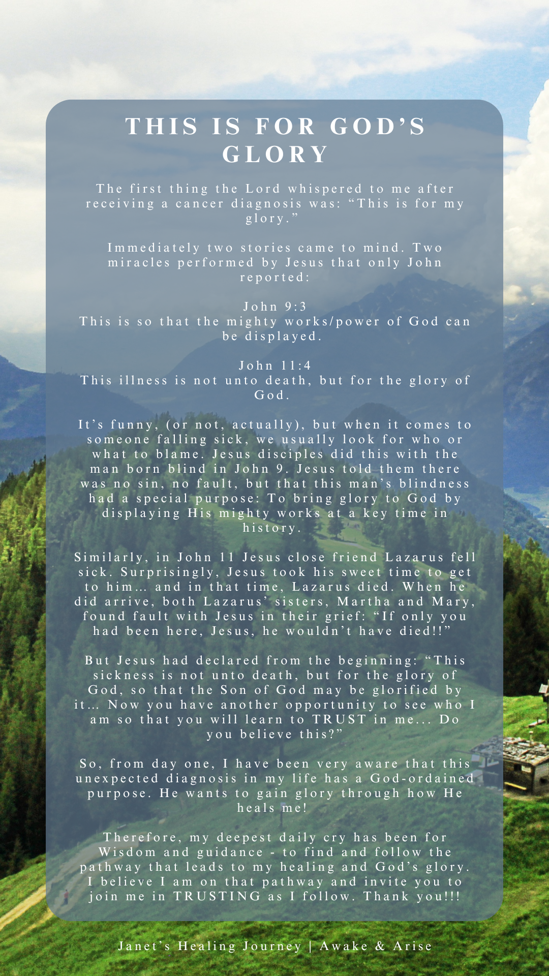 A&A Janet's Healing Journey #2 Blog